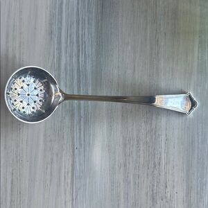 Antique Lexington Silver Plate Elegant Silver Ladle Pierced Bowl for Sifting